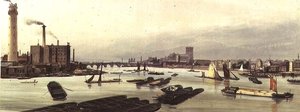ショットタワーとウェストミンスター、1842 作： Thomas Shotter Boys